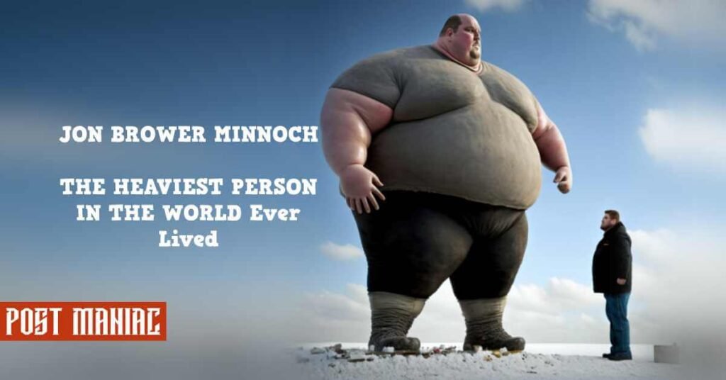 fat animated person with text written heaviest person in the world