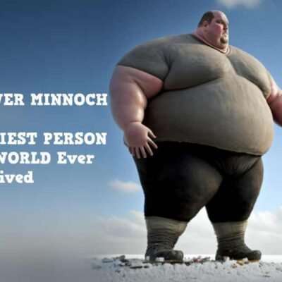fat animated person with text written heaviest person in the world